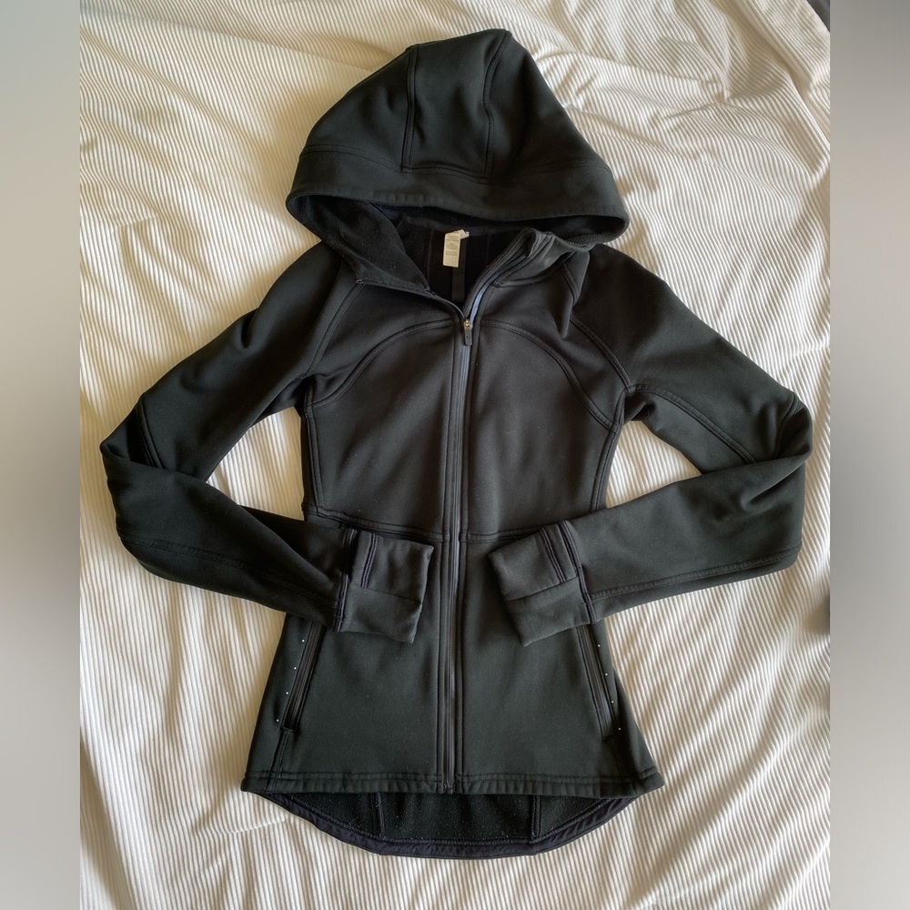 Lululemon Athletica Black Fleece Jacket Size 2